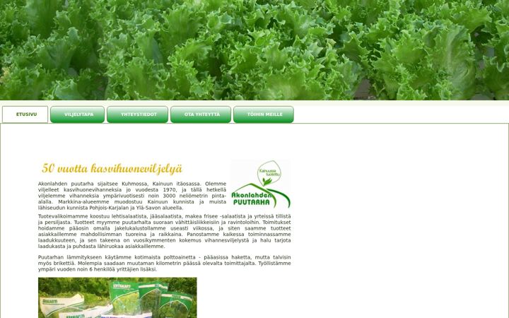 Screenshot of akonlahdenpuutarha.fi