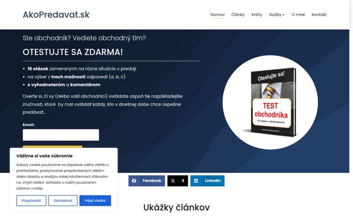 Screenshot von akopredavat.sk