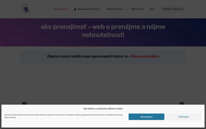 Screenshot von akoprenajimat.sk