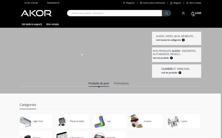 Screenshot of akor.fr