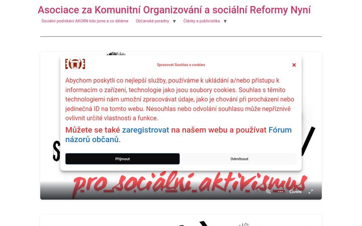 Screenshot of akorn.cz