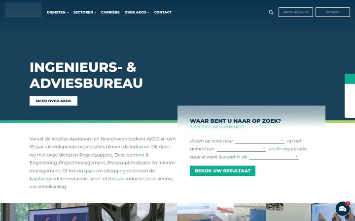 Zrzut ekranu akos.nl