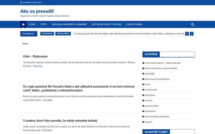 Screenshot of akosapresadit.sk
