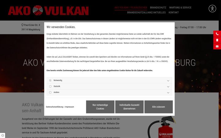 Screenshot of akovulkan.de