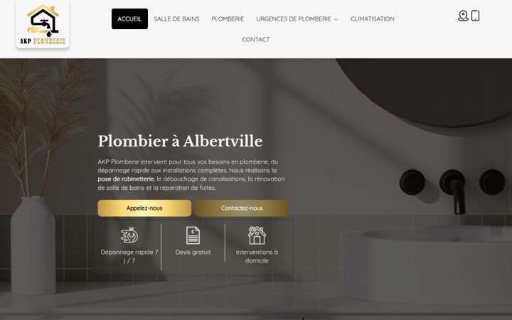 Screenshot of akp-plomberie.fr