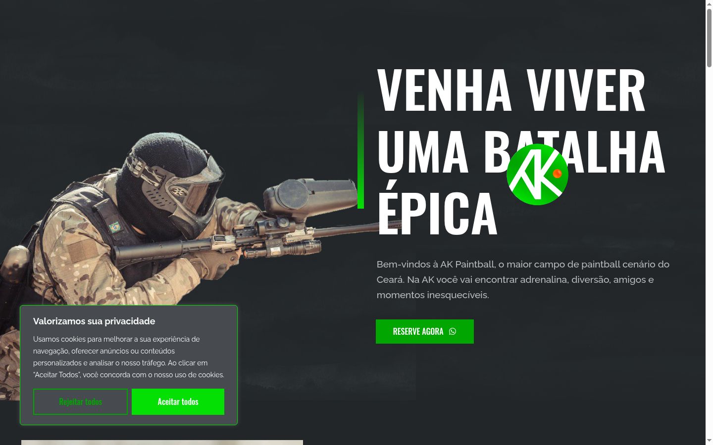 Snímek obrazovky baneru souhlasu zobrazeného před jakoukoli interakcí