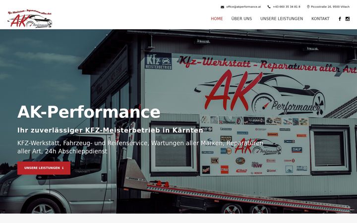 Zrzut ekranu akperformance.at