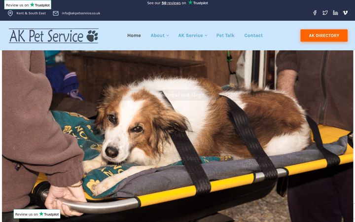 Screenshot of akpetservices.co.uk