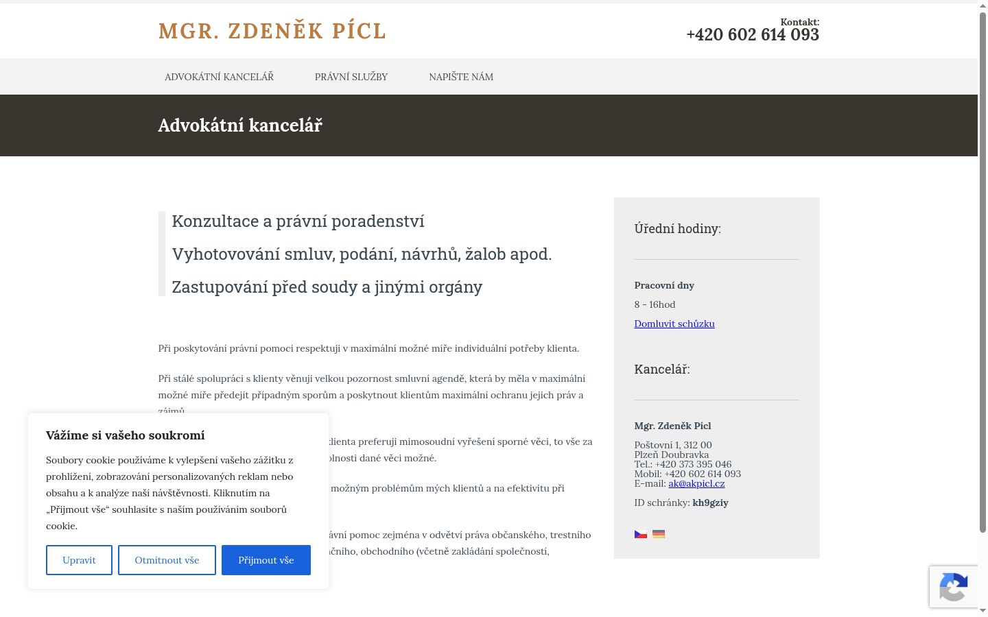 Posnetek zaslona pasice za privolitev, prikazane pred kakršno koli interakcijo