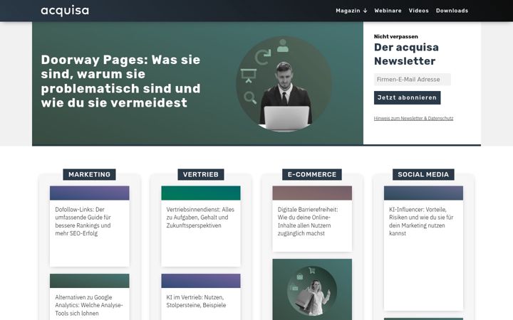Screenshot of akquisa.de