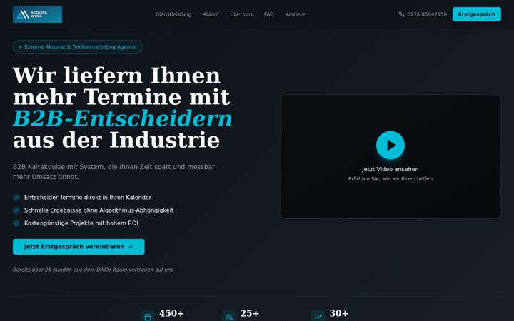 Screenshot of akquise-werk.de