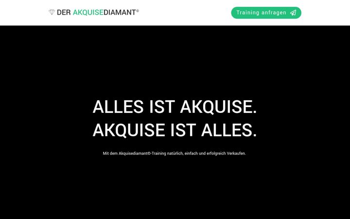 Screenshot von akquisediamant.de