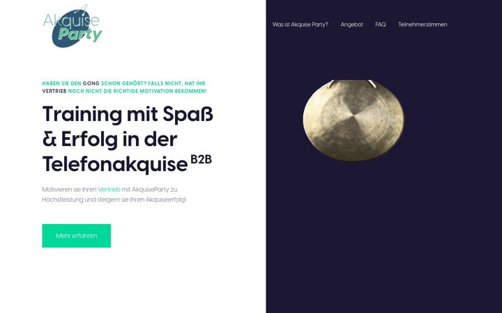 Screenshot von akquiseparty.de