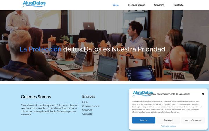 Captura de ecrã de akradatos.com