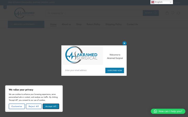 Screenshot of akramedsurgical.com