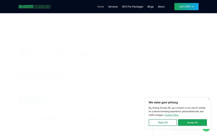 Screenshot of akramhossain.com