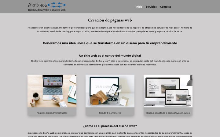Screenshot of akranesdesarrolloweb.com.ar