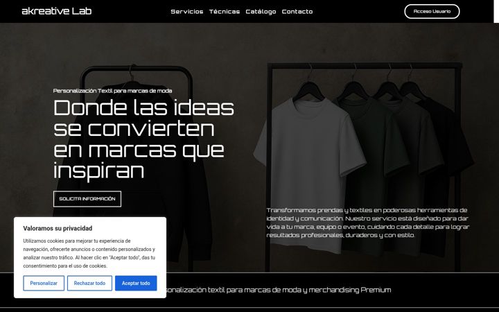 Captură de ecran a akreativelab.com