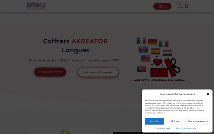 Screenshot of akreator-formations.com