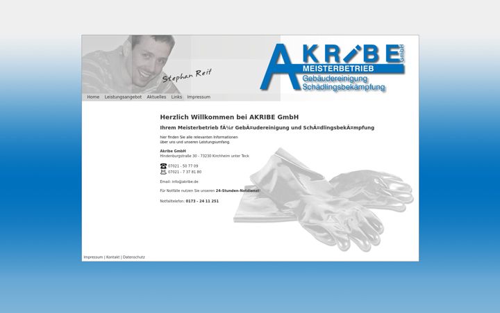 Screenshot of akribe.de