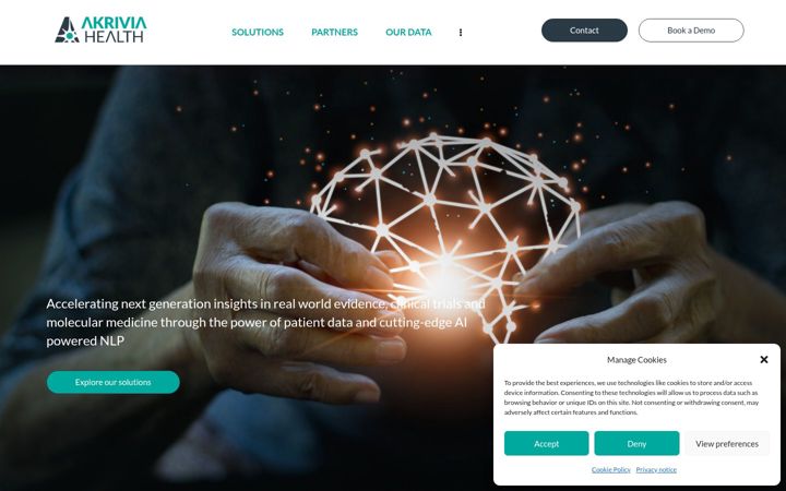 Screenshot of akriviahealth.com