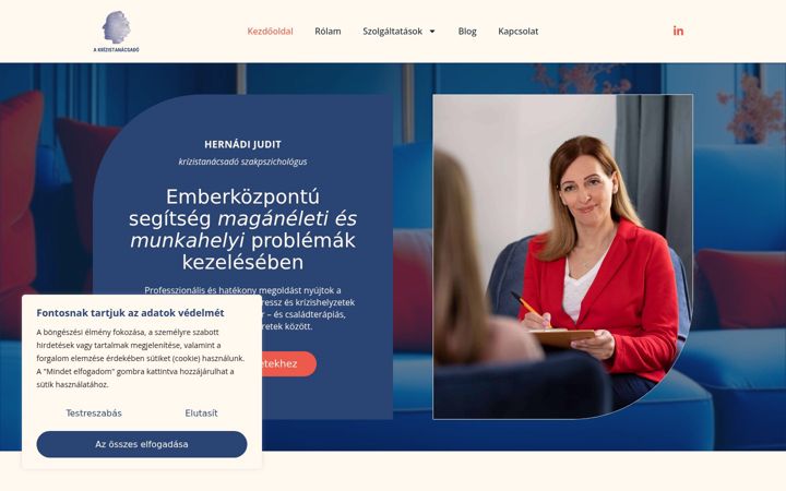 Captura de pantalla de akrizistanacsado.hu