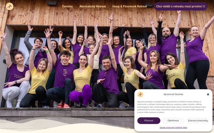 Screenshot of akrobatickyretreat.cz