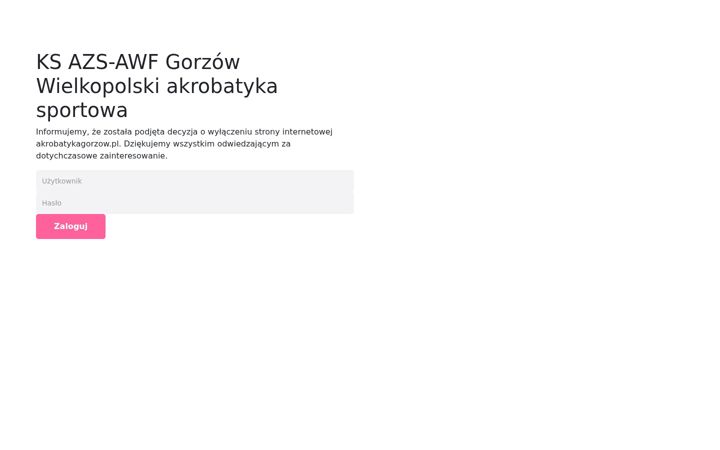 Snimka zaslona za akrobatykagorzow.pl