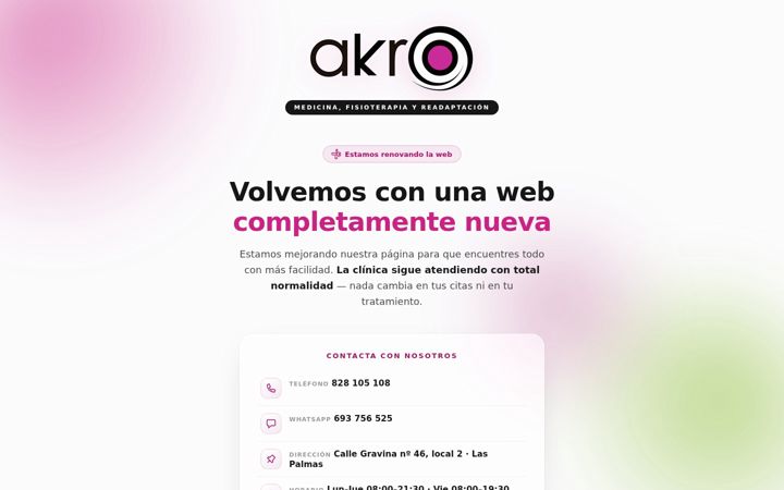 Screenshot of akrolaspalmas.com