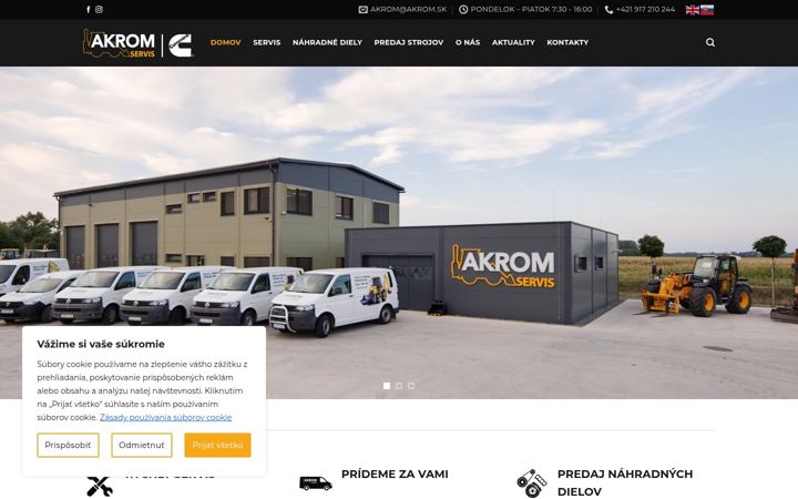 Screenshot of akrom.sk