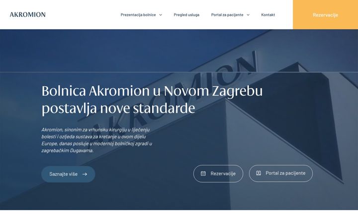 Screenshot of akromion.hr