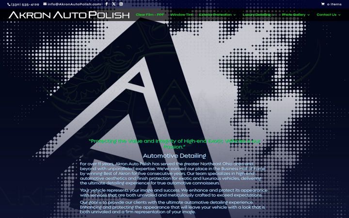 Screenshot of akronautopolish.com