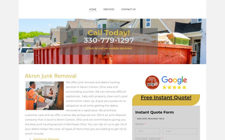 Képernyőkép: akronjunkremovals.com