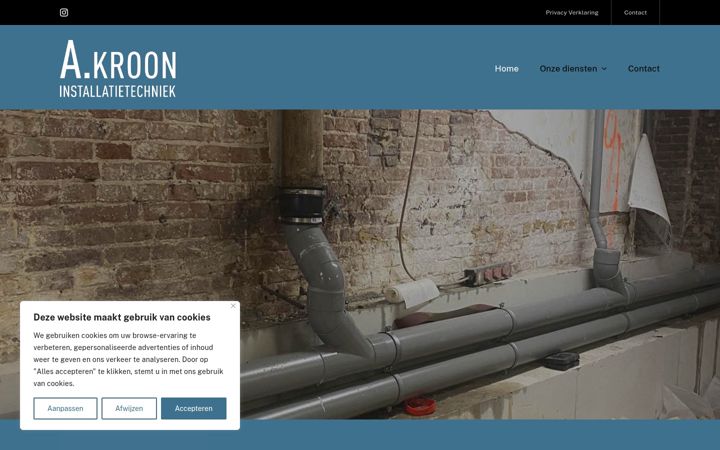 Screenshot of akrooninstallatietechniek.nl