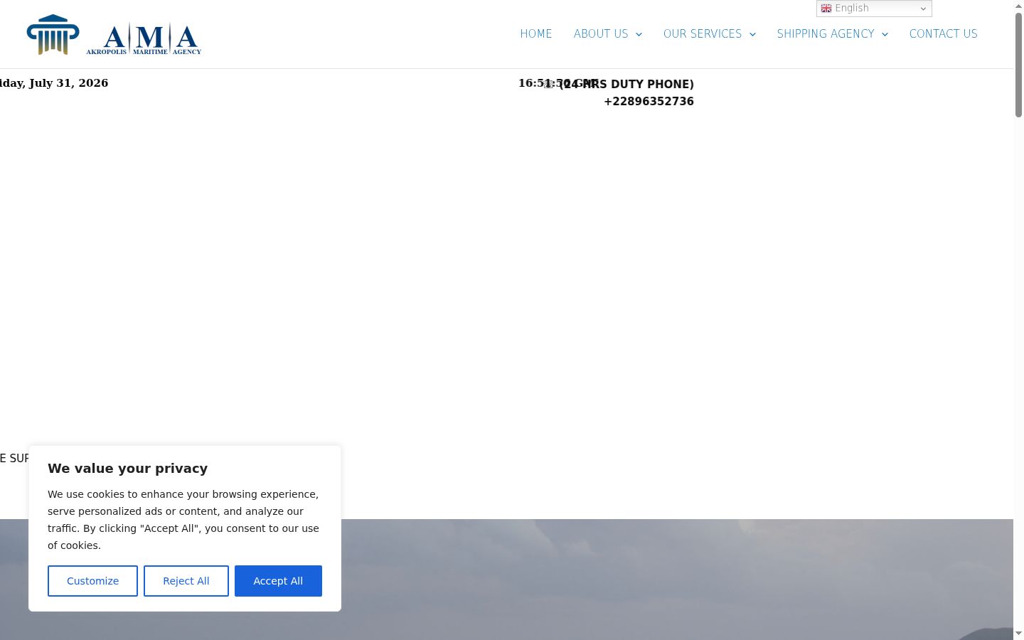 Sutikimo reklamjuostės, rodytos prieš bet kokią sąveiką, ekrano kopija