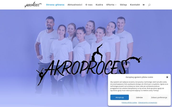 Captura de pantalla de akroproces.pl