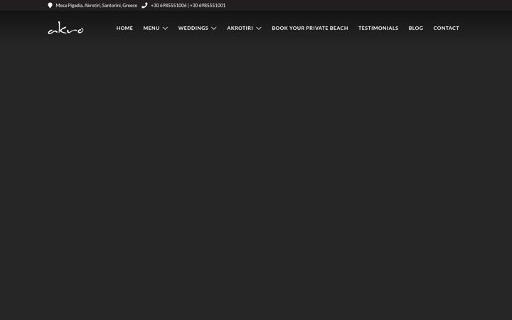 Screenshot of akrosantorini.com