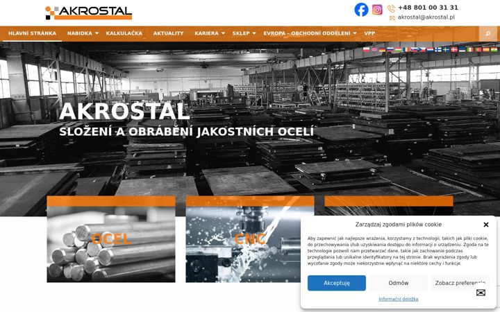 Screenshot of akrostal.cz