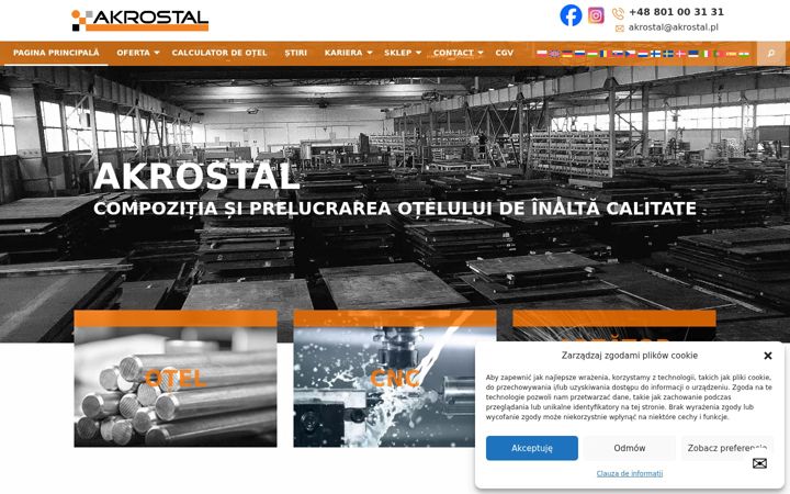 Captura de pantalla de akrostal.ro