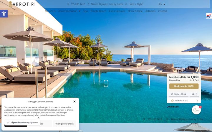 Ekrano kopija akrotirisuites.com