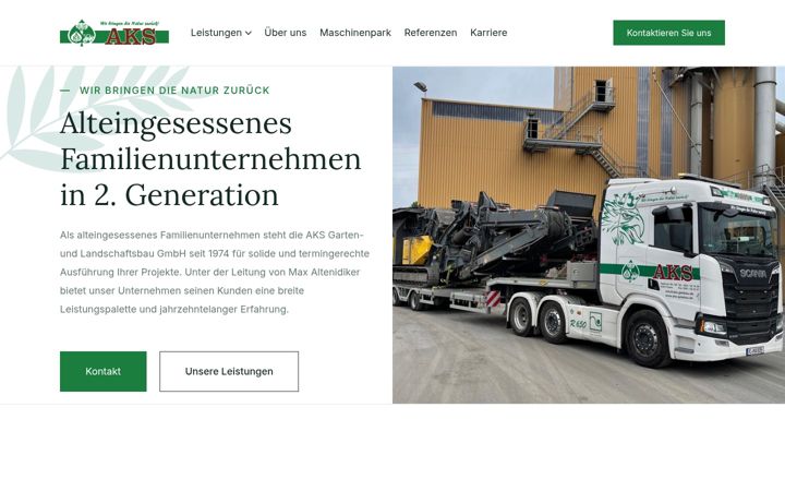 Screenshot of aks-galabau.de