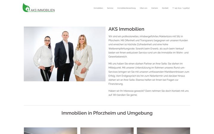 Screenshot of aks-immobilien.de