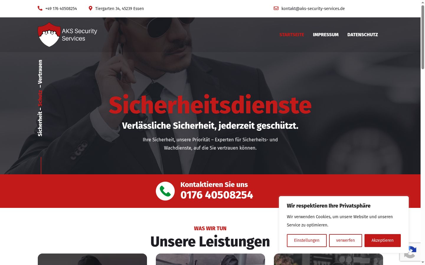 Skärmbild av samtyckesbannern som visades före någon interaktion