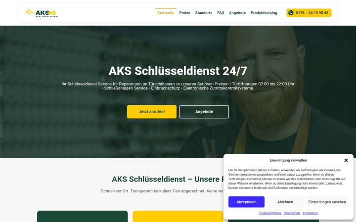 Skärmbild av aks49.de