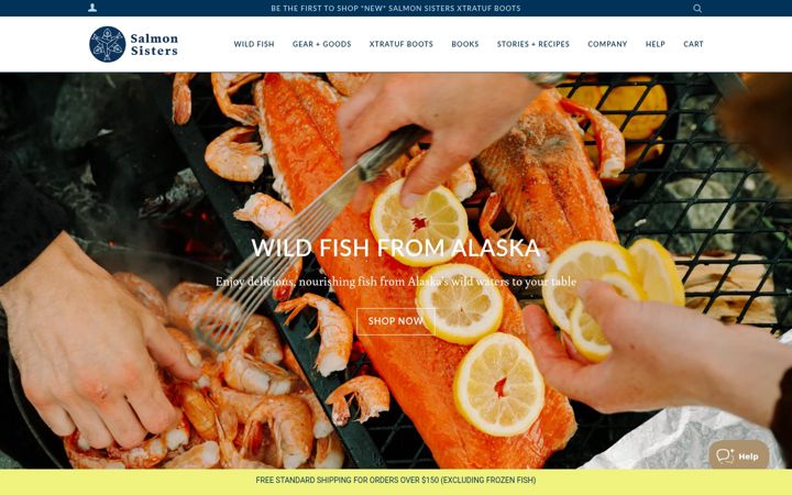 Ekrano kopija aksalmonsisters.com