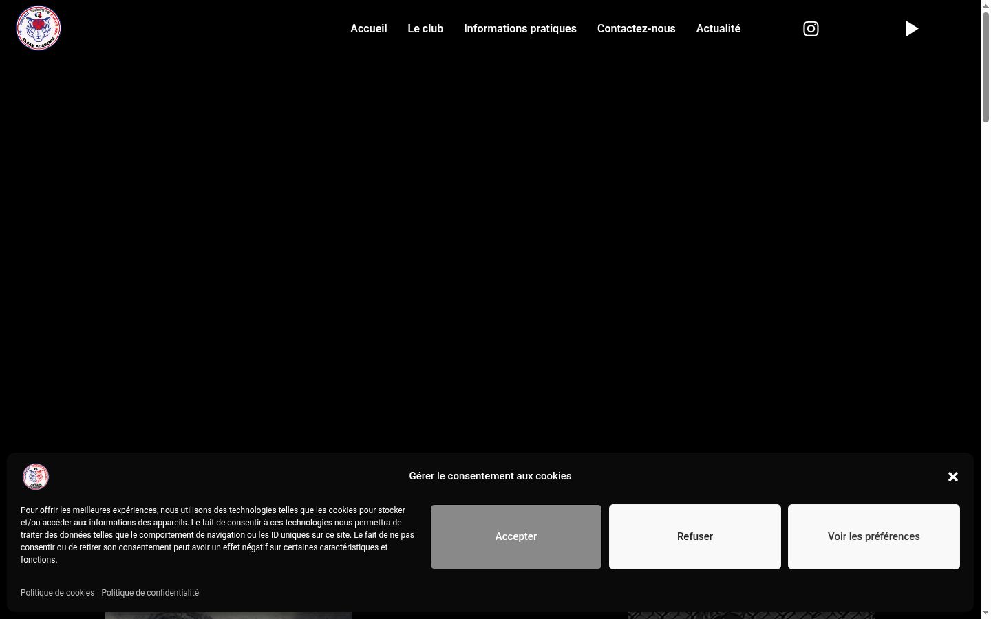 Screenshot tal-banner tal-kunsens muri qabel kwalunkwe interazzjoni