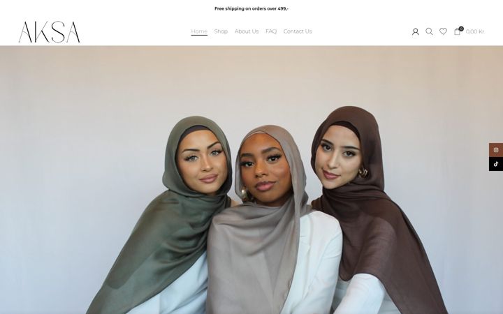 Skärmbild av aksathelabel.com