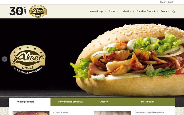 Screenshot of akserfood.de