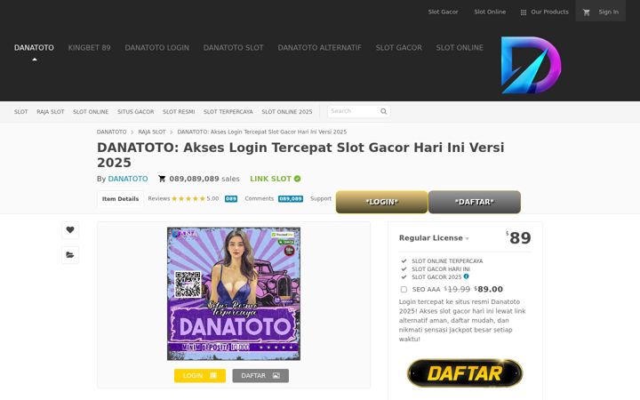 Screenshot of aksesdanatoto.com