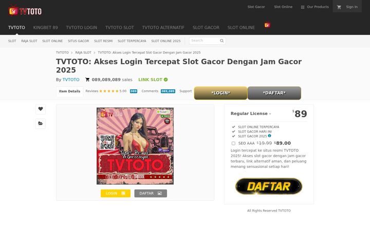 Screenshot of aksestvtoto.com